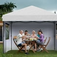 thumbnail image 2 of 10' x 10' Outdoor Pop-Up Canopy Tent - Versatile Commercial Shelter with 4 Removable Sidewalls, Perfect for Farmers Markets, Craft Fairs, Events, Picnics, Camping, and Outdoor Vendors, 2 of 8