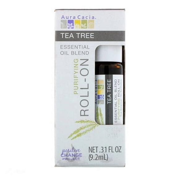 Aura Cacia Aromatherapy Purifying Tea Tree Roll On, 0.31 Oz