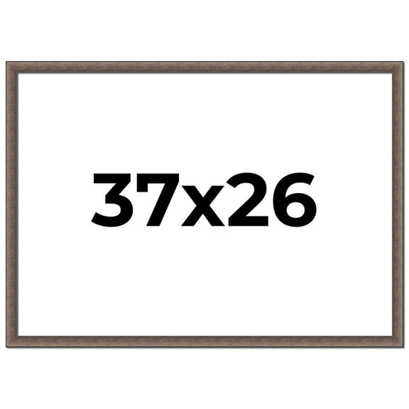 37x26 Frame Silver Real Wood Picture Frame Width 1.25 Inches | Interior Frame Depth 0.5 Inches |
