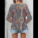 thumbnail image 5 of Blusas Casuales de Larga con Cuello en V y Estampado Bohemio para Mujer 2-Colores Mezclados M, 5 of 7