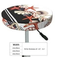thumbnail image 4 of Daiia Starfishes Shells Stool Covers Round,Round Bar Stool Covers Waterproof Bar Chair Covers Washable Stool Cushion Slipcover for 12-14 Inch Chair-, 4 of 7