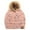 Confetti - Blush, variant on Women's Soft Stretch Cable Knit Warm Outdoor Skully Faux Fur Pom pom Beanie Hats (Conffeti-Black)