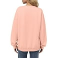 thumbnail image 3 of Xdegoge Oversized Sweatshirts for Women Trendy Crew Neck Basic Pullover Sweatshirt with Side Pockets Casual Workout Drop Shoulder Long Sleeve Tops 2025 Winter Outfits, 3 of 6