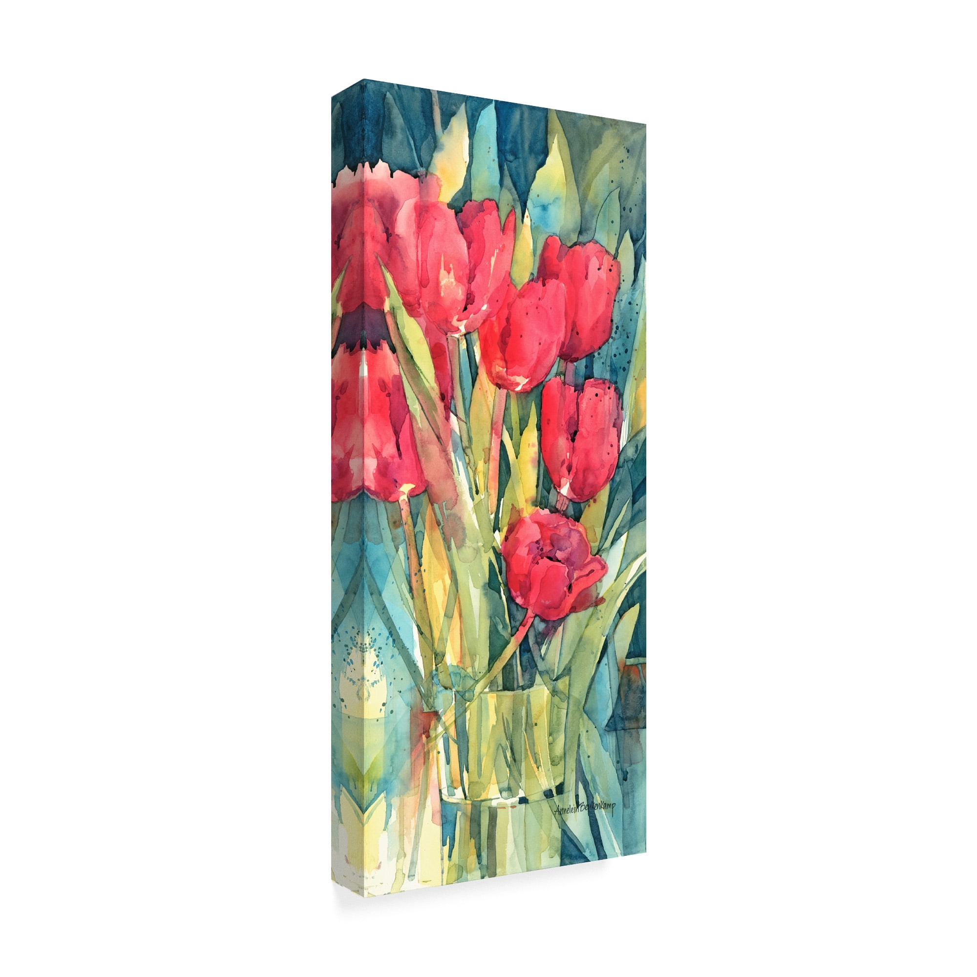 Trademark Fine Art 'Red Hot Tulips' Canvas Art by Annelein Beukenkamp