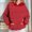 Red, variant on Royisotas Winter Hoodies and Sweatpants For Women Long Sleeve Striped Pullover with Pockets Casual Pleated Front Hooded Tops