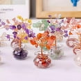 thumbnail image 2 of Arbre à Argent en Quartz Pierre Précieuse Naturelle Cristal Bonne Chance Prospérité Feng Shui Arbre, 2 of 4