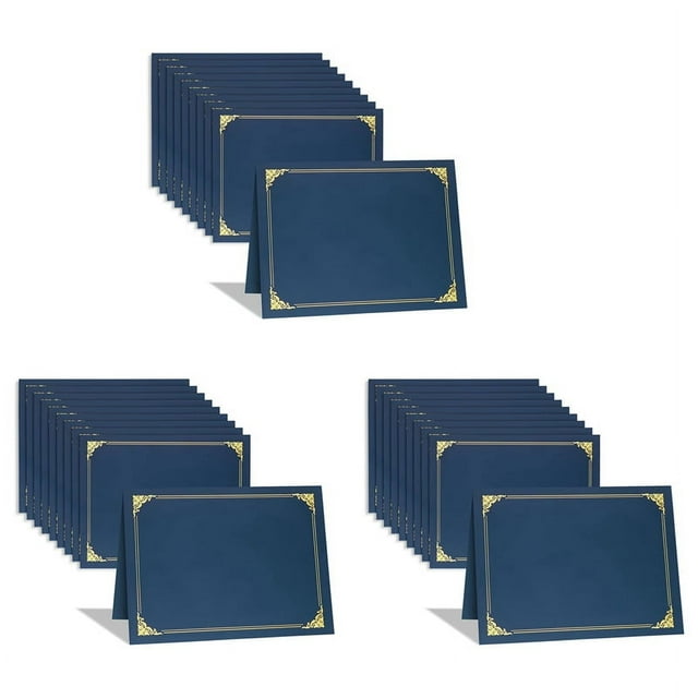 Portadores de Certificados, 30 Paquetes de Porta Diplomas, Cubiertas de Certificados con Borde de LáMina Dorada para TamañO de Carta 8,5 X 11 Pulgadas