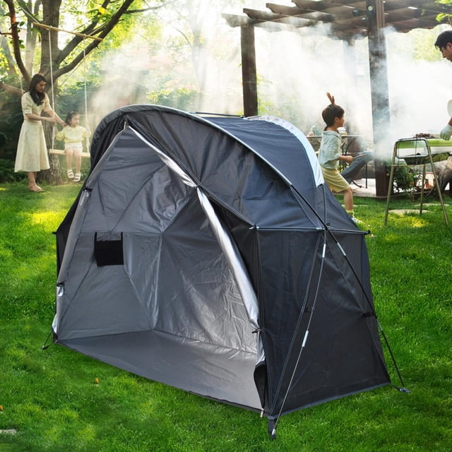 Tienda de campaña portátil para una , fácil de instalar, impermeable y resistente al viento, para patio trasero Negro