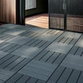 thumbnail image 4 of Miniyam 44 Pcs Interlocking Deck Tiles, 12" x 12", Polypropylene, for Outdoor Balcony Garden Gray, 4 of 8