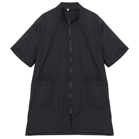 Ropa impermeable para cosmetólogo para mascotas, delantal de aseo para salón de mascotas, uniforme de baño para esteticista para el hogar al aire libre (negro, talla L)