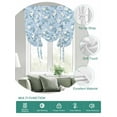 thumbnail image 2 of Blue Flowers Tie Up Curtains for Windows 45 Inch Length Balloon Curtains Kitchen Adjustable Balloon Window Shade Farmhouse Botanical White Floral Leaves Tie Up Valance Bathroom Curtain Window 42"x45", 2 of 6