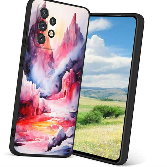 frozen-lava-dome-landscape-170 phone case for Samsung Galaxy A32 5G for Women Men Gifts,Flexible Painting silicone Anti-Scratch Protective Phone Cover