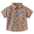 thumbnail image 2 of ibiyuan Boys Shirts Boys Summer Shirt Casual Short Sleeve T Shirt For Kids Breathable Top Trendy Cartoon Print Tee Daily Wear For Toddler, 2 of 3