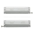 thumbnail image 3 of 16-Hole 64-Note Chromatic Harmonica in C Key Reed Wind Instrument, Suitable for Beginners and Adult Music Enthusiasts, with Cleaning Cloth and Storage Box, Silver, 3 of 8
