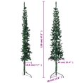 thumbnail image 4 of vidaXL Slim Artificial Half Christmas Tree with Stand Green 120 cm, 4 of 5