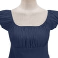 thumbnail image 6 of DISKEBUISS Women's T-Shirts - Cute Square Neck Puff Short Sleeve Slim Fit Top for Parties & Going Out, 6 of 6