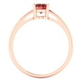 thumbnail image 4 of 1 ct Oval Cut Natural Garnet Solitaire 14K Rose Gold Womens Engagement Ring, 4 of 5