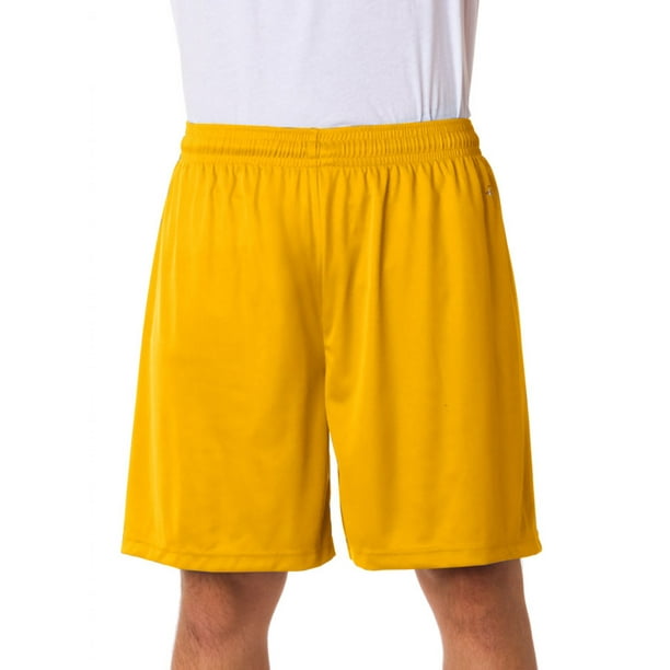 mens yellow sweat shorts