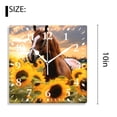 thumbnail image 2 of 10 Inch Wall Clock Battery Operated Silent Clock Decorative for Office, Kitchen, Outdoor, Living RoomHorse Sunflowers Elegant, 2 of 4