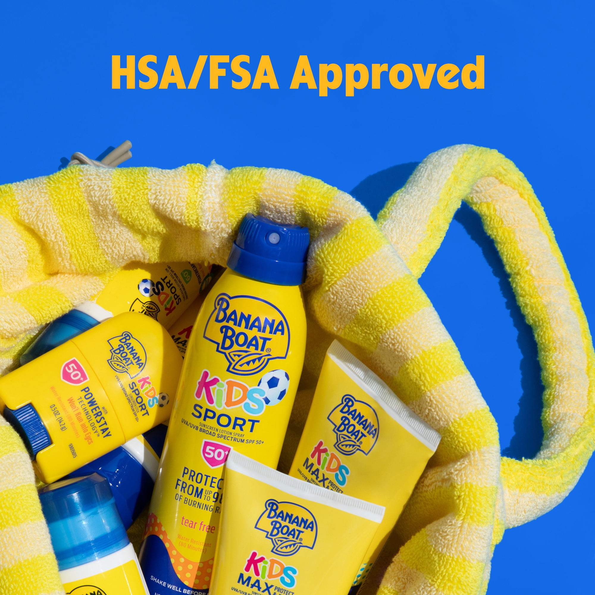 Banana Boat Kids Sport Sunscreen Spray SPF 50, Twin Pack, Kids Sunscreen Spray, 2 6 oz Sprays