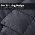 thumbnail image 3 of Sheetsnthings Down Alternative Comforter (Twin-Twin XL, 68x90) 40-Ounces of Fill, Solid Baffle Box Pattern, Soft and Fluffy Hotel Style Duvet Insert with Corner Ties, Grey, 3 of 4
