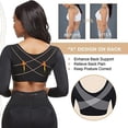 thumbnail image 2 of Go Womens Swear 3/4 Sleeve Arm Sr Closure Bra Post Posture Corrector Tank Top, 2 of 3