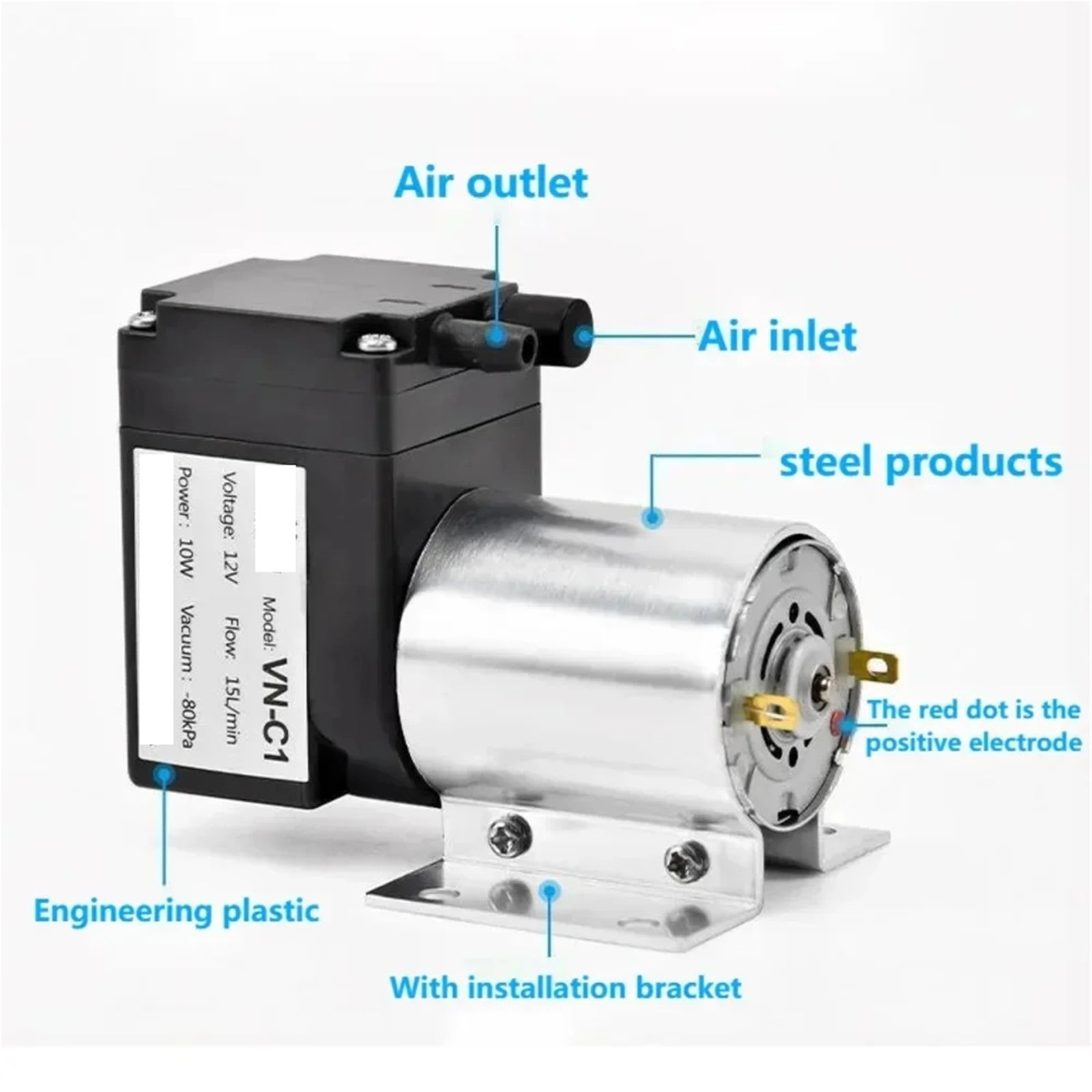 Miniature Vacuum Pump Small Negative Pressure Suction Pump Diaphragm Pressure Pump Dual Purpose