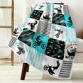 thumbnail image 2 of Flamingo Throw Blankets, Just A Girl Who Loves Flamingos Cozy Warm Bed Couch Blanket, Pink Girls White Fleece Flannel Throws to Decorate The Room and Bedroom, 2 of 5