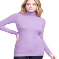 thumbnail image 3 of Women‘s Long Sleeve Rib Turtleneck Top Pullover Sweater L RED, 3 of 6