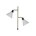 thumbnail image 6 of Better Homes & Gardens 68"H Metal Floor Lamp with Adjustable Dual Shades, Black and Gold Finish, White Linen Shades, 6 of 10