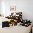 thumbnail image 6 of Manfei Retro Bull Skull 7-Piece Twin Bedding Sets,Rustic Western Cowboy Bedding Comforter Set,Orange Sunset Natural Scenery Sheet Sets For Boy Kids,Luxury Bedroom Decor Reversible, 6 of 8