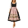 thumbnail image 2 of QUNYINEY Sleeveless Casual Dresses for Women Summer Oktoberfest Long Flowy German Dirndl Dress A Line Beer Carnival Loose Fit Square Neckline Dresses, 2 of 5