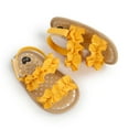 thumbnail image 5 of URMAGIC Baby Girls Anti-Slip First Walker Shoes Flat Sandals, Yellow, 0-18M, 5 of 8