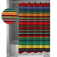 thumbnail image 3 of Shower Curtains Sets for Bathroom Decor Mexican Colorful StripesWaterproof Bathroom Curtain with Hooks,Rainbow Lines Ethnic Stylefor Bathroom Decor,36x72IN, 3 of 7