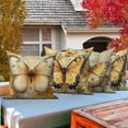 thumbnail image 3 of Dashan Butterfly Throw Pillow Covers 18x18 4 PCS Vintage Style Home Couch Cushion Pillowcases for Sofa Living Room, 3 of 6
