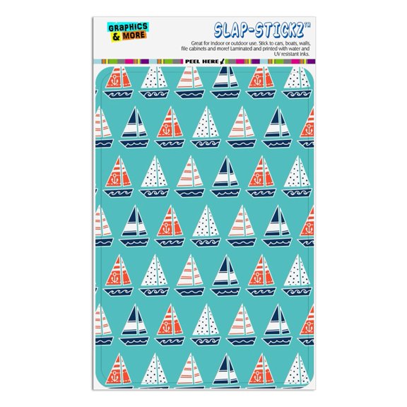 Cute Sailboats Pattern Home Business Office Sign