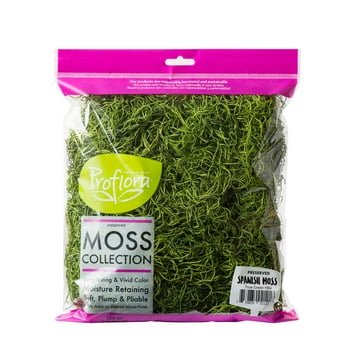 ProFlora Preserved Spanish Moss,  True Green, 150 CU IN
