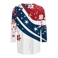 thumbnail image 5 of JOANKDMI 4th of July Shirts for Women 3/4 Sleeve American Flag Crewneck Loose Fit Tops Memorial Day Patriotic Festival Holiday Anniversary Wear, 5 of 5