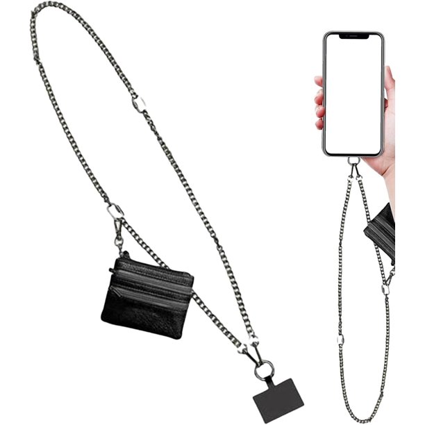YZhouD 2024 Nueva correa para teléfono con bolsa con cremallera, correa 3 en 1 con clip y correa para teléfono con billetera, correa cruzada para teléfono celular, correa elegante para teléfono para