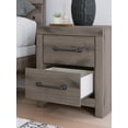 thumbnail image 3 of Signature Design by Ashley Fondenlane Two Drawer Night Stand with USB Charging, Weathered Gray, 3 of 9