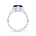 thumbnail image 2 of ANGARA Natural 2.18 Ct. Amethyst with Diamond Classic Ring in 14K White Gold for Women (Ring Size: 8.5), 2 of 10