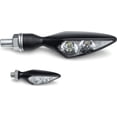thumbnail image 2 of Kuryakyn 2550 Motorcycle Lighting Accessory: Kellermann Micro Rhombus Extreme, LED Turn Signal/Blinker Light, Amber, Front Left/Rear Right, Satin Black, Pack of 1, 2 of 5