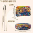 thumbnail image 3 of DIXRUYEE Fashion Triple Zip Small Crossbody Bag Creatively Radiant Leopard Twins Pattern, 3 of 7