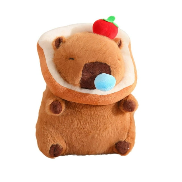 Peluche de carpincho con coche para retirar mocos, adorno coleccionable para habitación infantil pan un