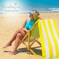 thumbnail image 6 of Exclusivo Mezcla 4-Pack Cotton Large Cabana Stripe Beach Towels, Super Absorbent Soft Plush Pool Towel, Bath Towel (Red/Turquoise/Yellow/Ocean Blue, 30"x60"), 6 of 9