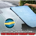 thumbnail image 6 of Chemical Guys MIC52502 Thirst Trap Microfiber Chamois Towel, Safe for Cars, Trucks, SUVs, RVs, Motorcycles, & More, 24"x28" (Blue) 2 Pack, 6 of 7