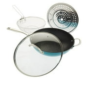 Curtis Stone Dura-Pan 5-Quart 4-piece Nonstick Chef's Skillet Set Model 638479-Used