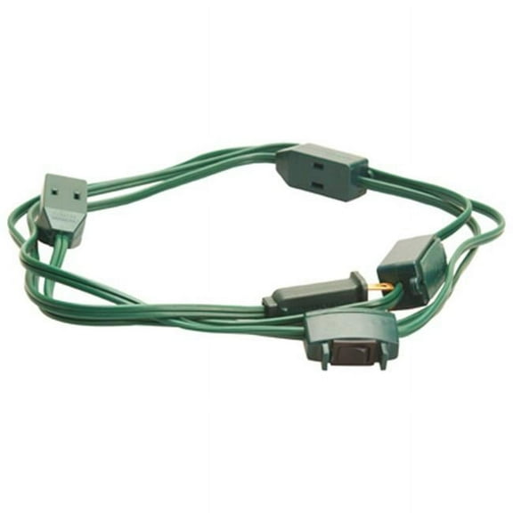 Master Electrician 09492ME 9 ft. Green 9 Outlet Christmas Tree Cube Tap Extension Cord