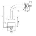 thumbnail image 2 of Sensor de nivel de agua, interruptor de sensor de nivel de agua líquida con sensor de flotador en acero inoxidable 304 para agua y la piscina puede starlight 75mm esquí esquí Gafas de esquí, 2 of 5