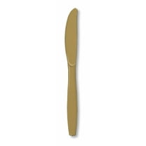 Premium 24 Count Plastic Knives - Glittering Gold